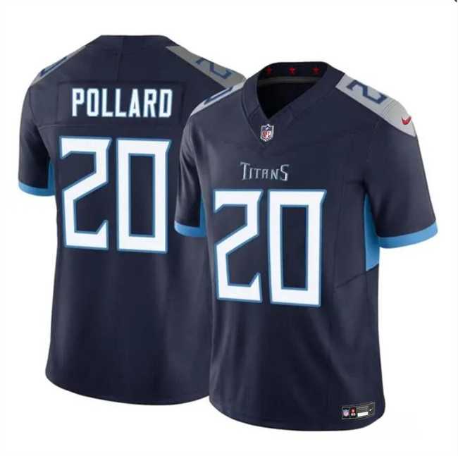 Men & Women & Youth Tennessee Titans #20 Tony Pollard Navy 2023 F.U.S.E. Vapor Limited Football Stitched Jersey